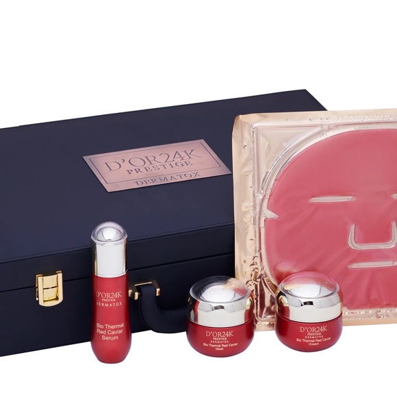 Dermatox Collection with 18-in-1 Red Caviar Anti-Aging Face & Eye Mask Set - NIB - Picture 1 of 9